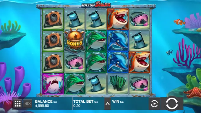Bonus feature in Razor Shark slot